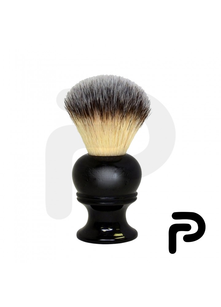 Black and chrome plated shaving brushes